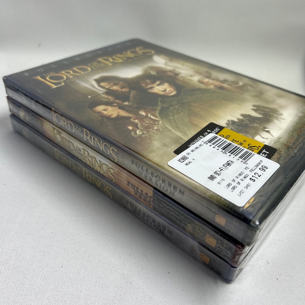 Lord of the Rings Trilogy DVD Set‎ SEALED Fullscreen NEW 6 Disc Motion Picture